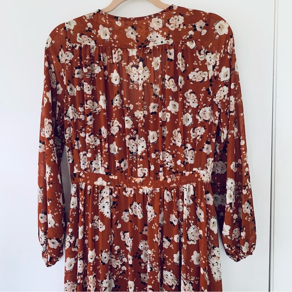 Spell Boho Maxi Hi-low Dress Burnt Ember floral print size XS - Picture 3 of 11